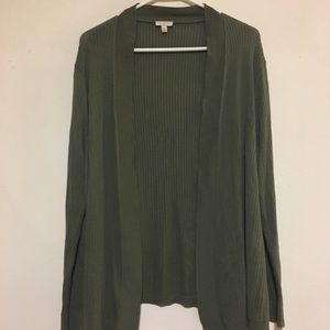 Talbots olive cardigan